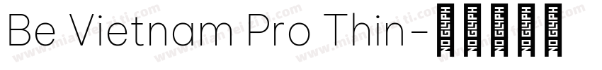 Be Vietnam Pro Thin字体转换